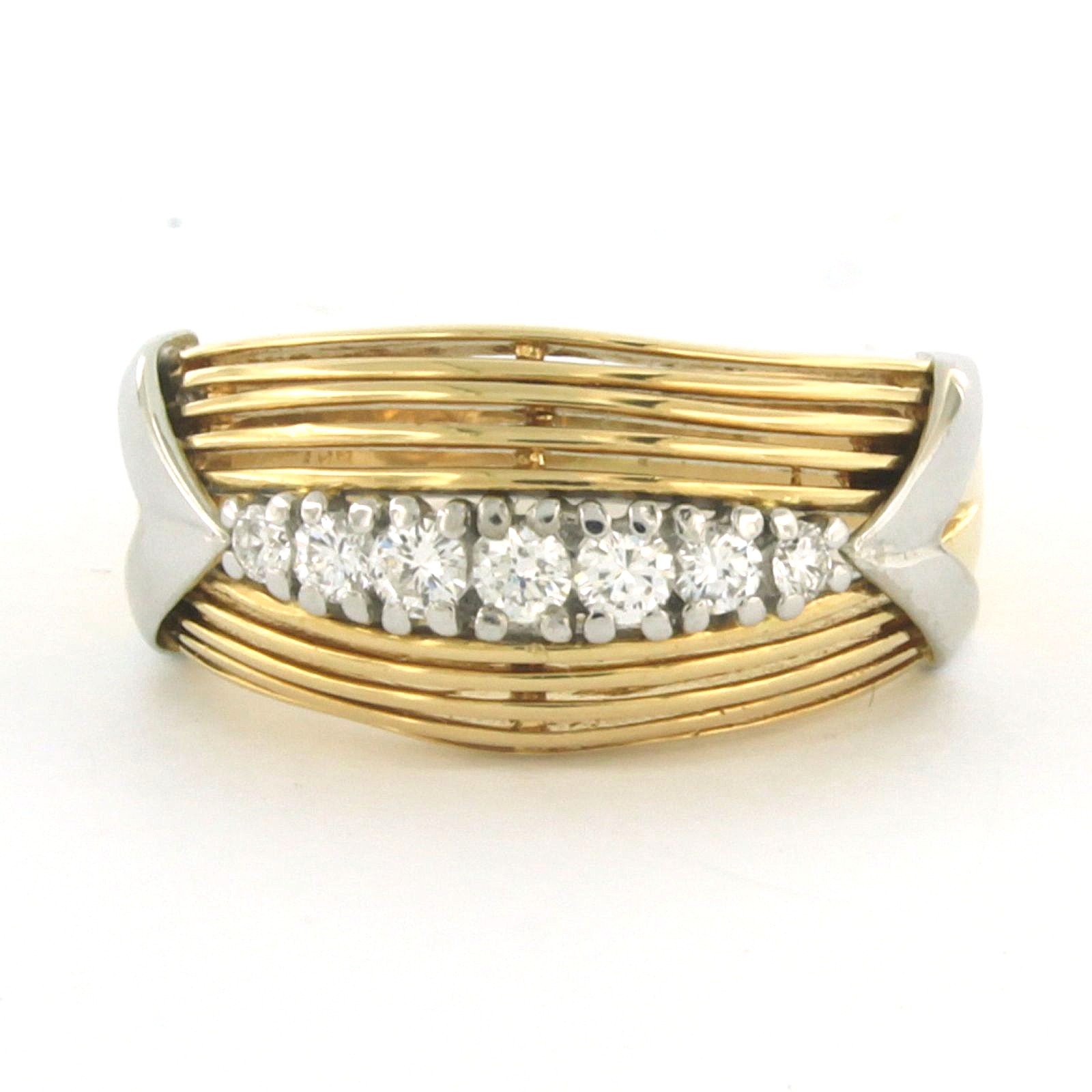 RETRO 18k bicolour gouden ring met briljant geslepen diamant tot. 0,25ct kaufen? Bieten Sie von 1000!