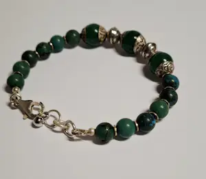 Nieuwe Armband van natuurlijke turquoise en groene Jade kopen? Bied vanaf 80!