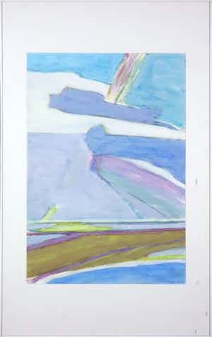 Paul Overhaus - Gouache op board, Na de vloed - Ingelijst verkocht voor € 80!