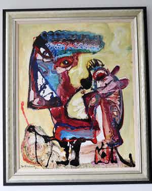 Jan te Wierik - Moeder met kind / fabeldieren verkocht voor € 3250!