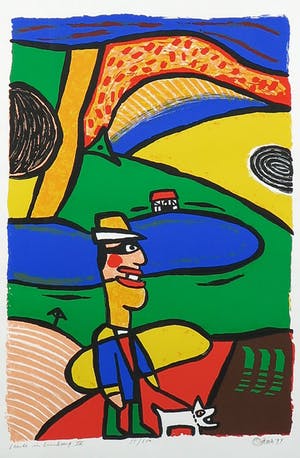 Clemens Briels - Zeefdruk, Lente in Limburg IV - Ingelijst kopen? Bied vanaf 90!