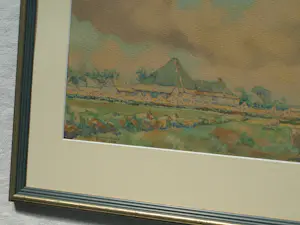 Ad Blok van der Velden - Ingelijste aquarel , Landschap Texel - 1947 kopen? Bied vanaf 250!