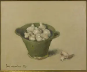 Theo Swagemakers - Olieverf op doek, Champignons in vergiet - Ingelijst kopen? Bied vanaf 250!