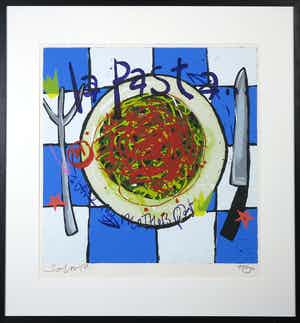 Selwyn Senatori - Zeefdruk, La Pasta - Ingelijst verkocht voor € 120!