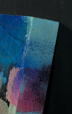 Theo Koster - Handbewerkte zeefdruk en collage op hout, E kopen? Bied vanaf 10!