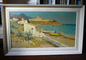 Arie Zwart - Benidorm -olieverf circa 1950- kopen? Bied vanaf 350!