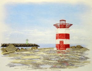 Frans Room - Lot van 15 originele tekeningen - Bakens en boeien Zuid Holland kopen? Bied vanaf 150!