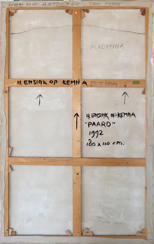 Hans Ensink op Kemna - Acryl op doek, Paard (Zeer groot) kopen? Bied vanaf 1!