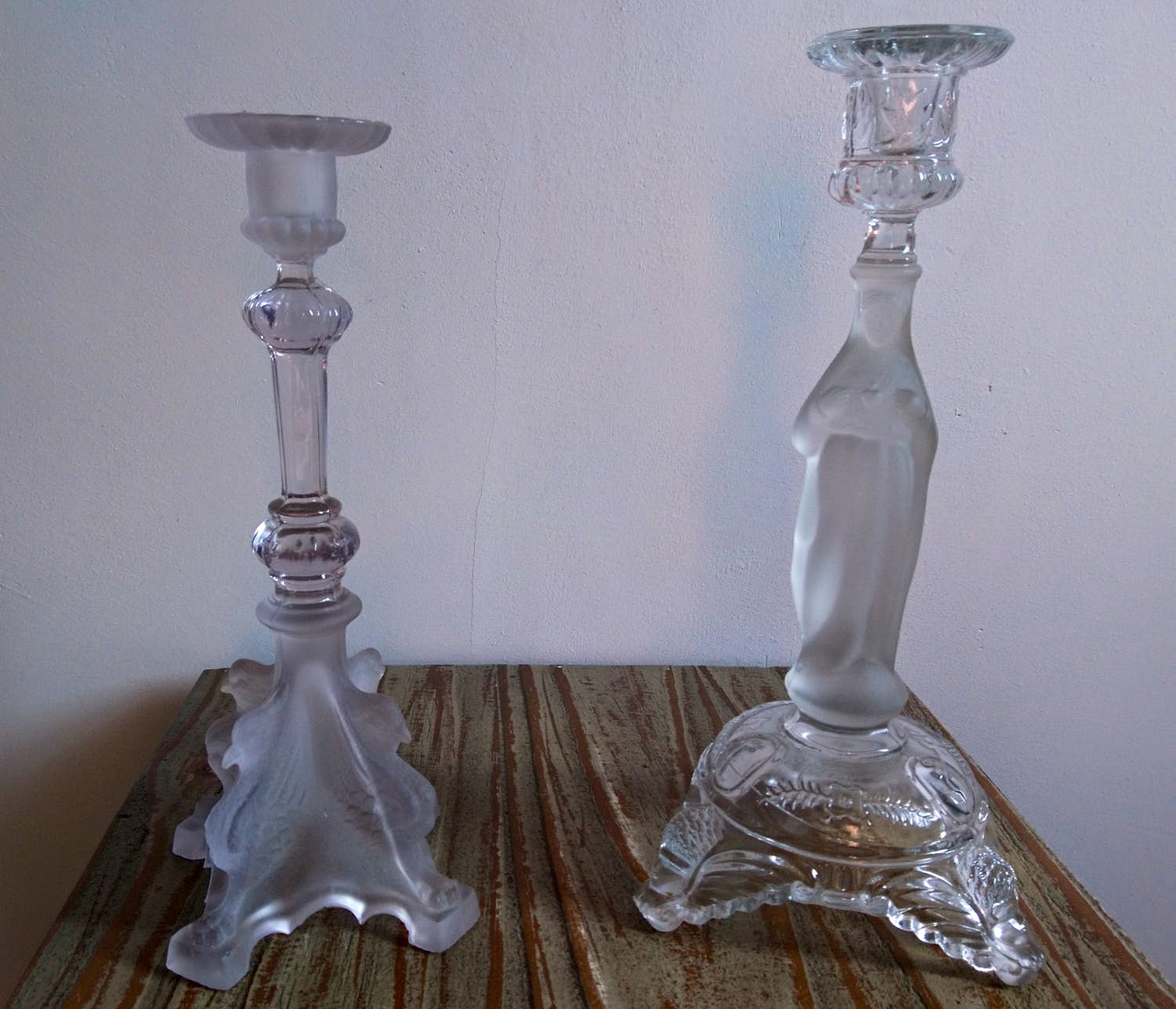 Val-Saint-Lambert - Kandelaar "Griffon" en "Vierge Marie" verkocht voor € 1!