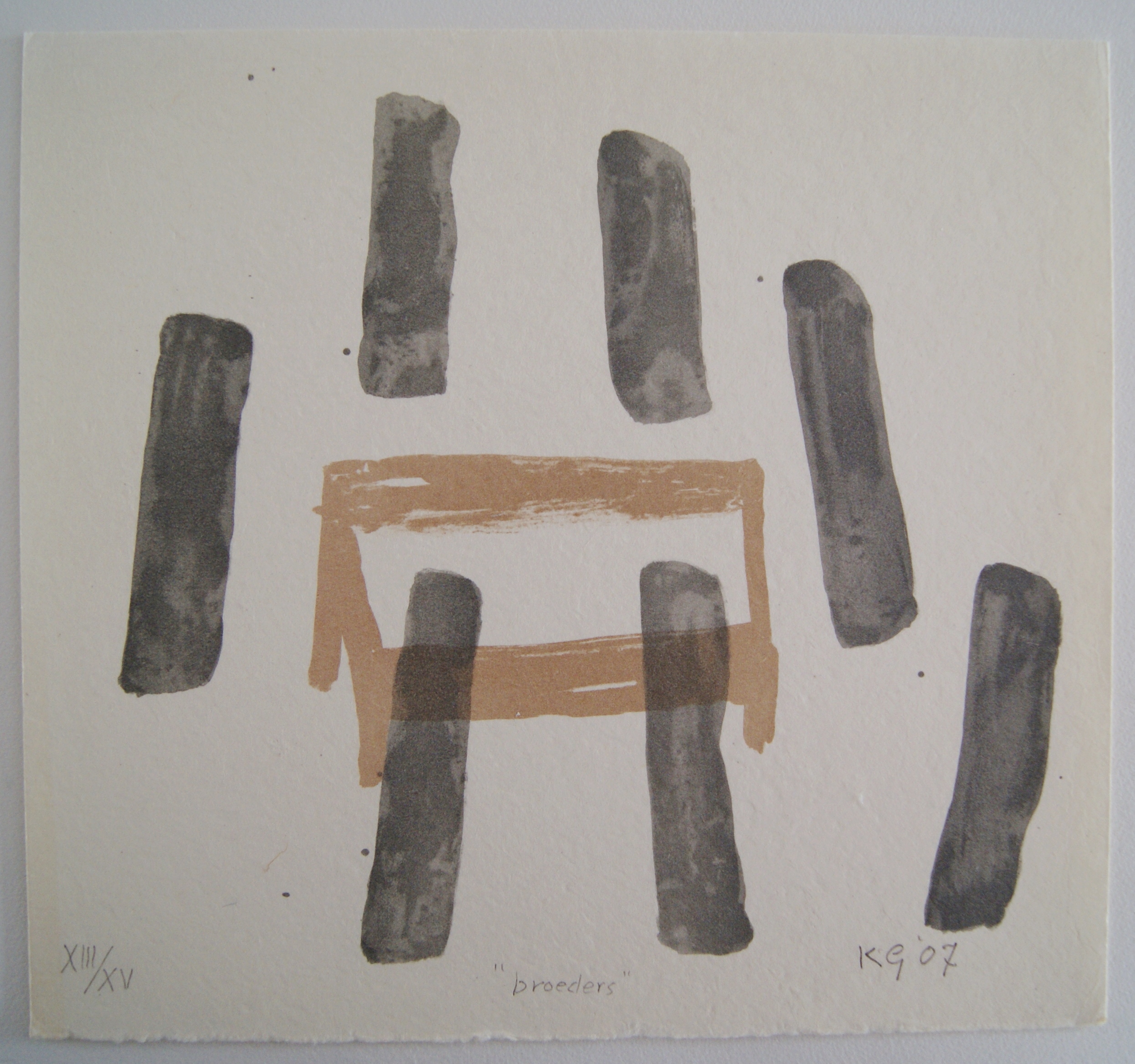 Klaas Gubbels - litho op handgeschept papier - 2007 kopen? Bied vanaf 145!