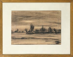 Siem de Vries - Waskrijttekening, Westerdiepsedallen Wildervank - Ingelijst kopen? Bied vanaf 1!