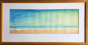 Gerard Rietbergen - "Zelfonderzoek 1" uit: 'n Zee van Licht'| aquarel - ingelijst verkocht voor € 49!