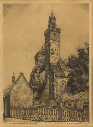 Cornelis Brandenburg - Ets, Lot van drie etsen Utrecht - Ingelijst kopen? Bied vanaf 50!