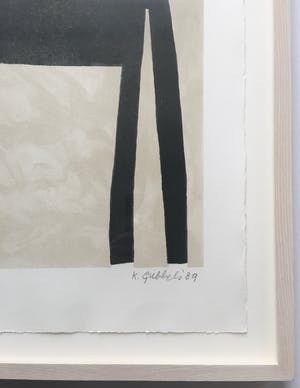 Klaas Gubbels - litho ‘zonder titel - ingelijst - 1989 kopen? Bied vanaf 450!