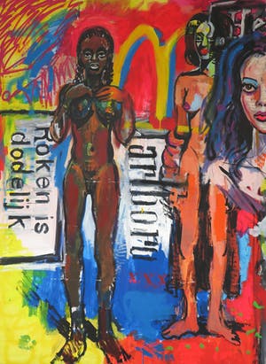 Peter Klashorst - Acryl op doek, Zonder titel (Zeer groot) kopen? Bied vanaf 1!