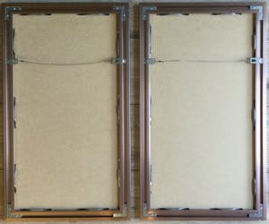 Lukie de Bree - Set van 2 kleuren etsen (E.A.) | in bronskleurige metalen lijsten kopen? Bied vanaf 75!