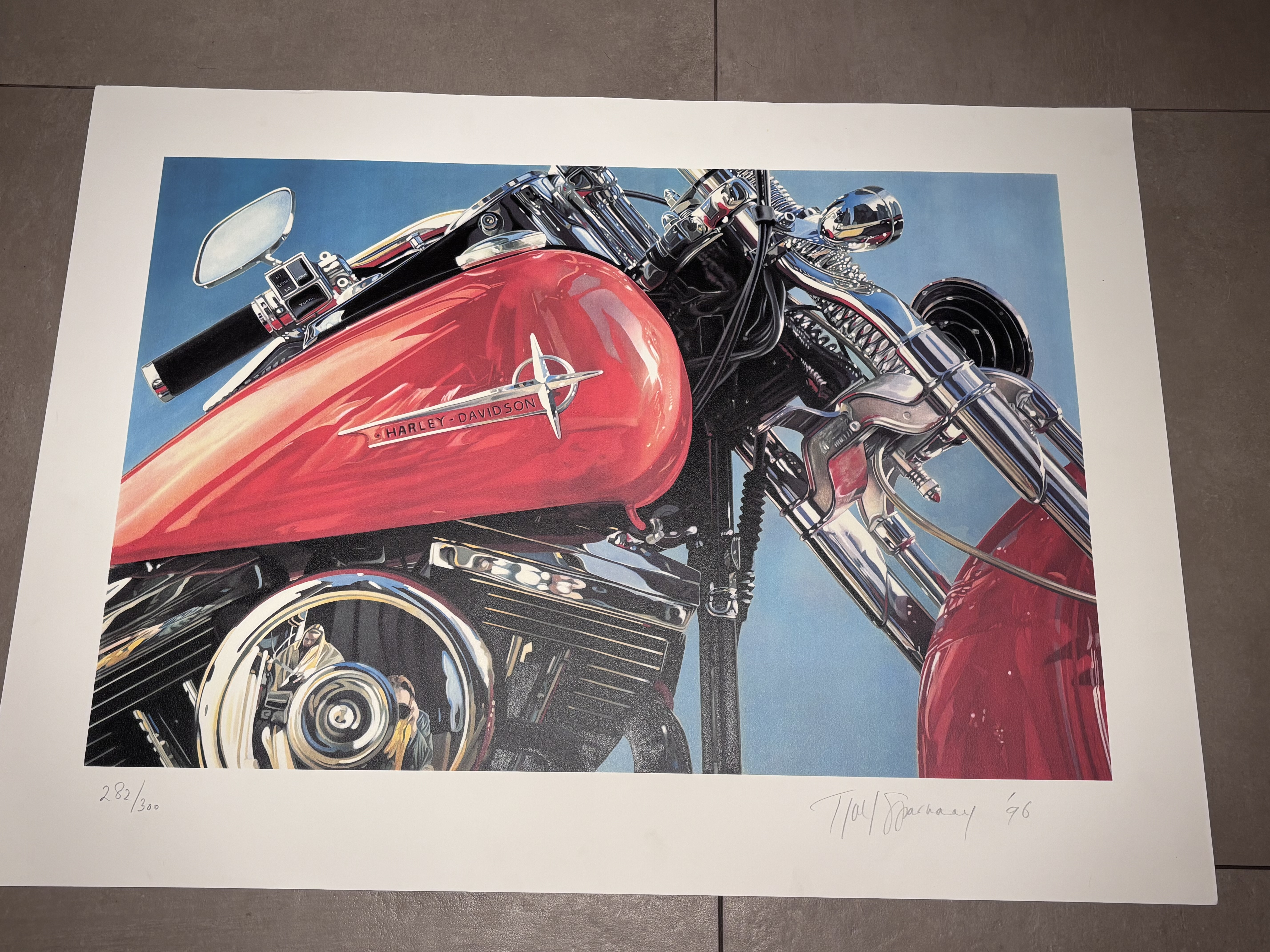 Buy Tjalf Sparnaay - grote zeefdruk “Harley”? Bid from 150!