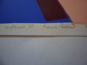 Frank Rosen - Zeefdruk uit 1988, titel, "A Love You". kopen? Bied vanaf 15!
