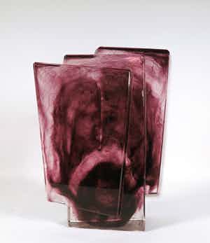 Erich Schamschula - Groot glasobject, Evantail verkocht voor € 400!