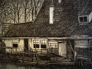 Henri Koetser - Henri Koetser 1878-1952 ETS "huis aan het water" gesigneerd ca 1910 kopen? Bied vanaf 10!