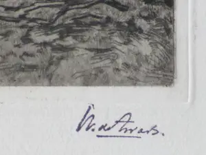 Willem de Zwart - Hakhout laden - Ets kopen? Bied vanaf 60!