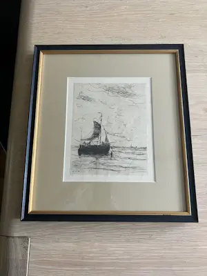 Buy Hendrik Willem Mesdag - Gemeerde vissersboot? Bid from 450!