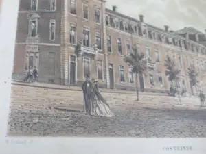 Pieter Trap - Oosteinde Amsterdam | Kleurenlitho (ingelijst) kopen? Bied vanaf 25!