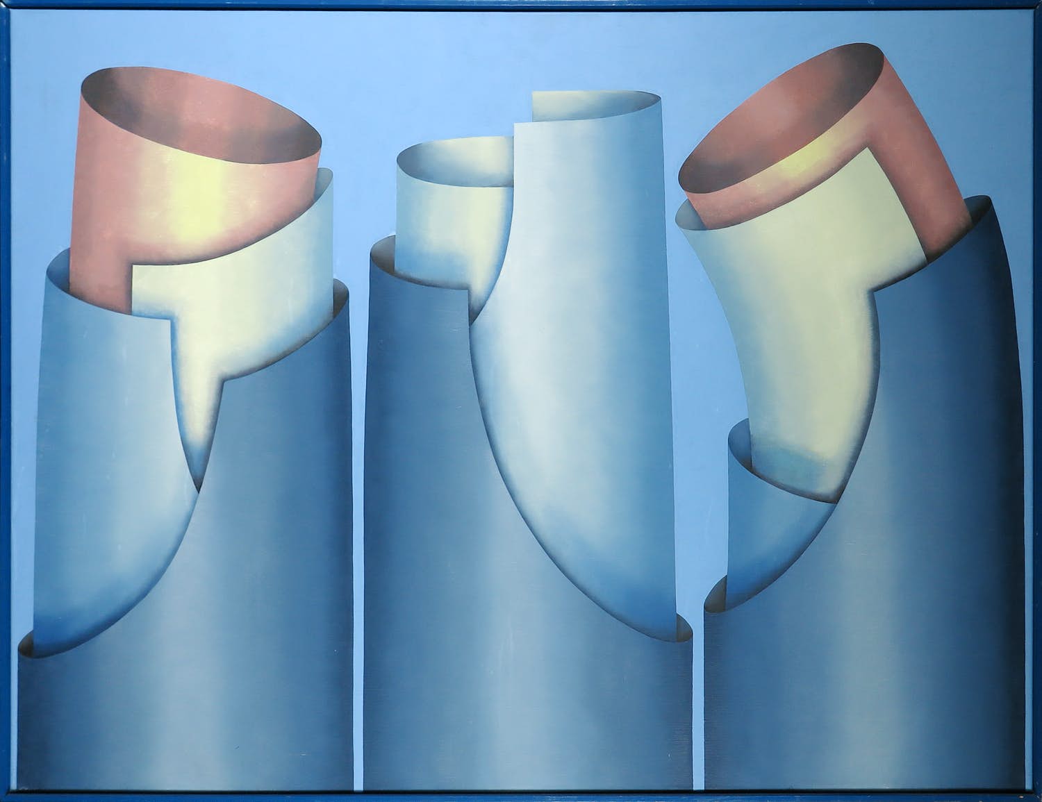 Johan de Wijs - Olieverf op doek, Z.T. Abstracte compositie - Ingelijst (Groot) verkocht voor € 100!