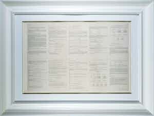 Bernar Venet - Litho, Error Analysis of Recurrence Equations - Ingelijst (Groot) verkocht voor € 400!