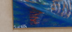 Joe Wols - Pastelkrijt op papier, Fantasielandschap - Ingelijst kopen? Bied vanaf 1!