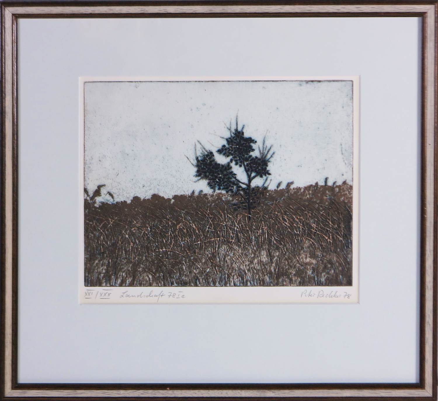 Peter Redeker - Ets, Landschaft - Ingelijst kopen? Bied vanaf 80!