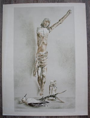 Wim Schuhmacher - litho: Corpus Christi met een dode meeuw kopen? Bied vanaf 40!