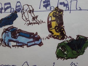 Herman Brood - gekleurde auto's kopen? Bied vanaf 220!