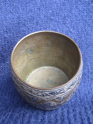 Brons (Onbekend) - Perzische met zilver ingelegde kom. kopen? Bied vanaf 35!