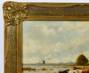 Adriaan Marinus Geijp - (1855-1926) - "Koeien in Hollands Polderlandschap" kopen? Bied vanaf 400!