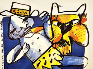 Herman Brood - Tarzan en de Lion king kopen? Bied vanaf 375!