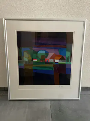 Ton Schulten - Ton Schulten - Zeefdruk - Boerenhoeve - Ingelijst kopen? Bied vanaf 400!