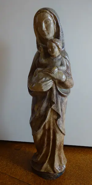 Albert Meertens - Maria en kind in steengoed met zoutkristallen- Beesel Terraco kopen? Bied vanaf 275!