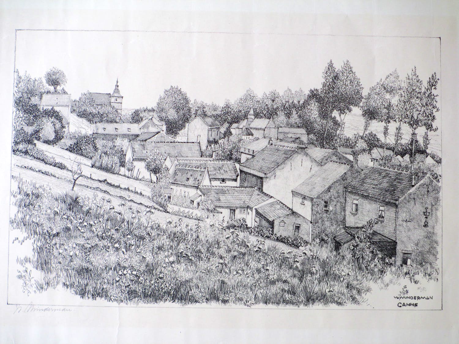 Willem Minderman - Canne - Litho verkocht voor € 40!