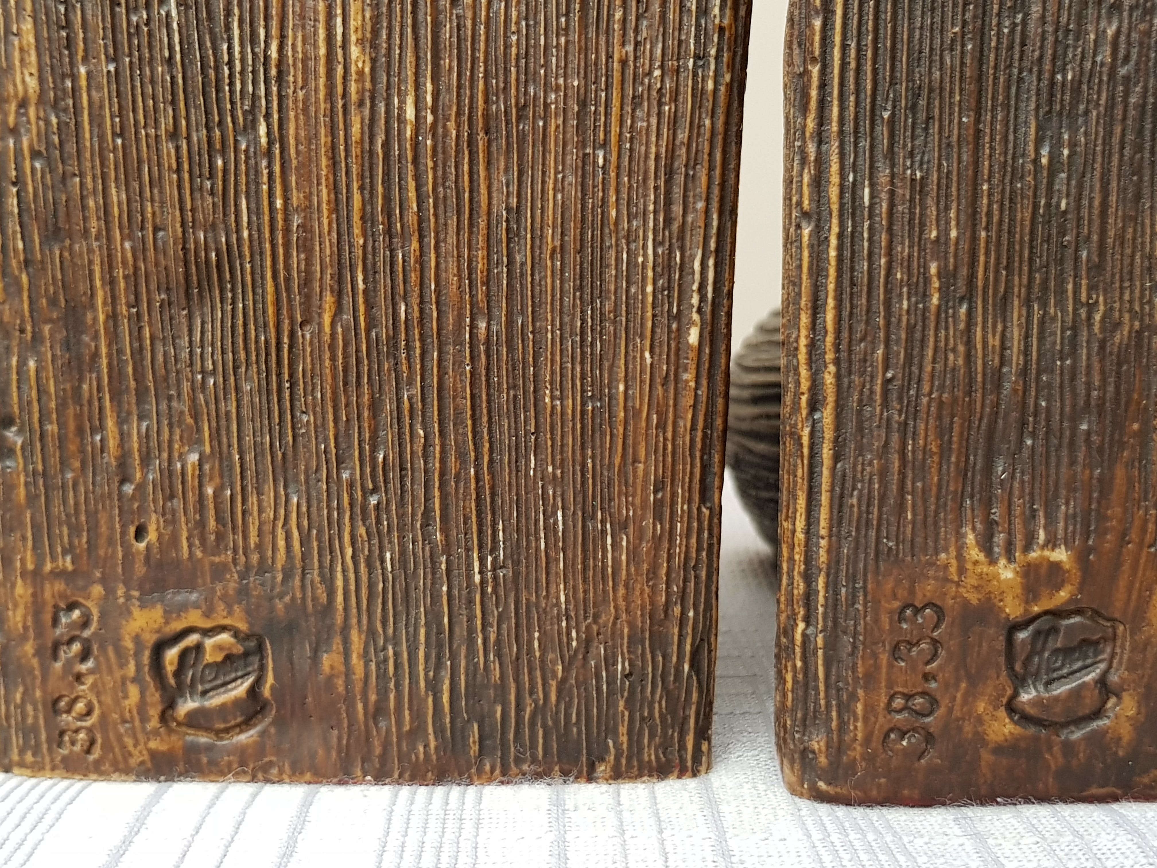 Niet of onleesbaar gesigneerd - Paar Boekensteunen - Uilen kopen? Bied vanaf 1!