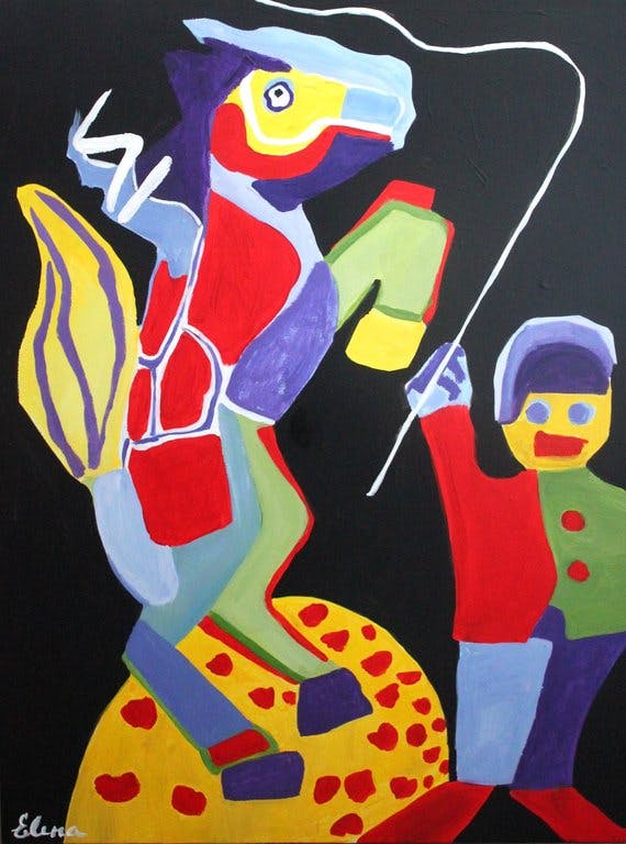 Elena Polyakova - Elena Polyakova: Acrylverf , Cobra art,cirkus kopen? Bied vanaf 1!