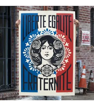 Shepard Fairey - LIBERTÉ EGALITÉ FRATERNITÉ SIGNED OFFSET LITHOGRAPH kaufen? Bieten Sie von 1!