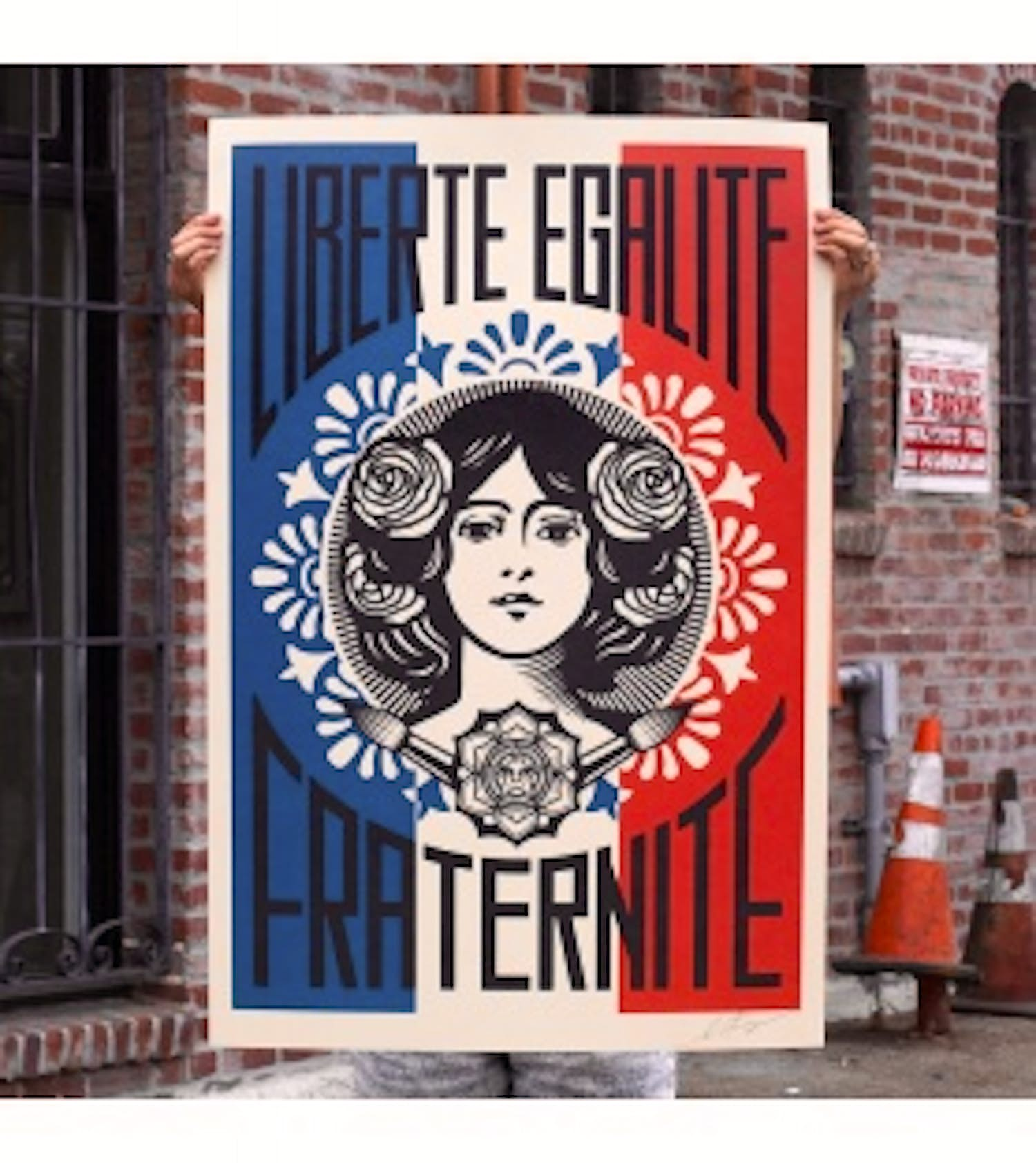 Buy Shepard Fairey - LIBERTÉ EGALITÉ FRATERNITÉ SIGNED OFFSET LITHOGRAPH? Bid from 1!