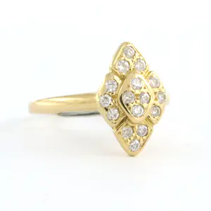 18k gouden ring bezet met briljant geslepen diamant 0.32 ct - rm 16 kopen? Bied vanaf 300!