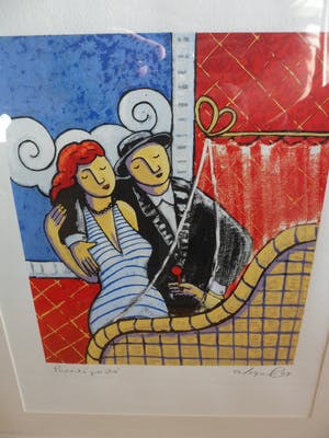 Jacques Tange - Zeefdruk. Titel, "Parents pride ". kopen? Bied vanaf 80!