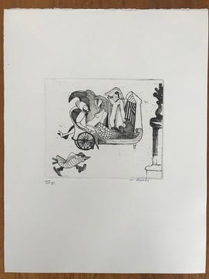 Vic Gentils - Gesigneerde ets - 1981 - 'De Sofa' - VII/XX kopen? Bied vanaf 35!