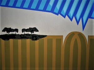 Theo van den Akker - Bep.Oplage Serigrafie "Gestimuleerd door de Luchtspiegeling" gesigneerd kopen? Bied vanaf 1!