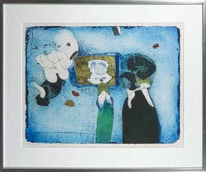 Michel van Overbeeke - Kleurenets met bladgoud, Growing up - Ingelijst kopen? Bied vanaf 50!