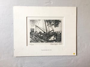 Wim Zwiers - "Havengezicht", Ets kopen? Bied vanaf 40!