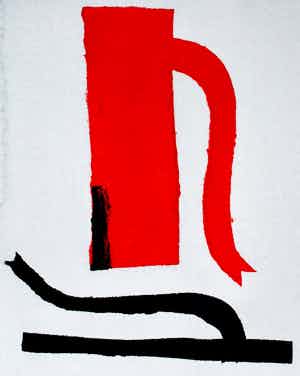 Klaas Gubbels - acryl op papier: Baselitz verkocht voor € 550!